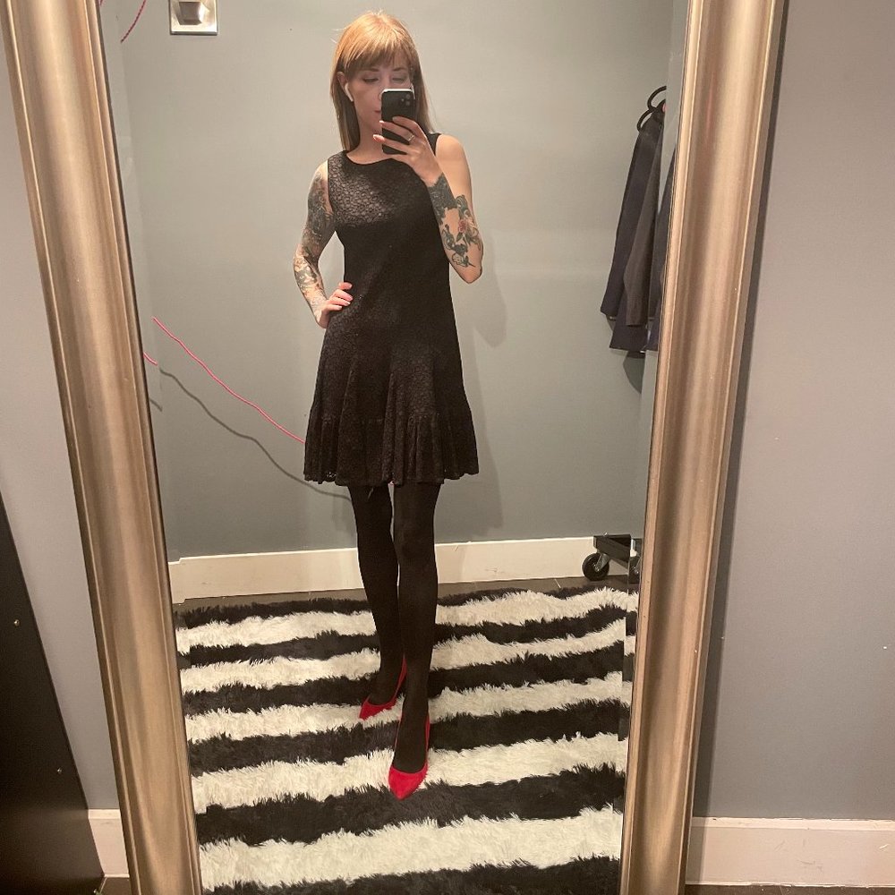 Anna Sui Lace Fit and Flare Dress